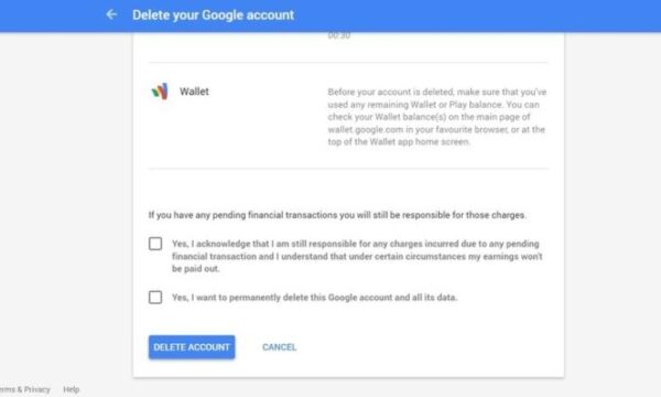 Actualización de Google que borrará tu cuenta y drive sin actividad