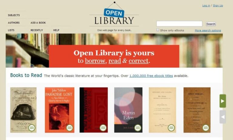 Biblioteca Digital Gratuita Para Prestar Libros Open Library
