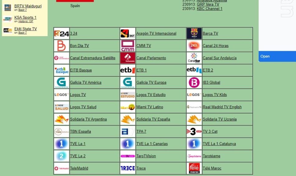 LyngSat Stream - Web Player de Canales en Línea