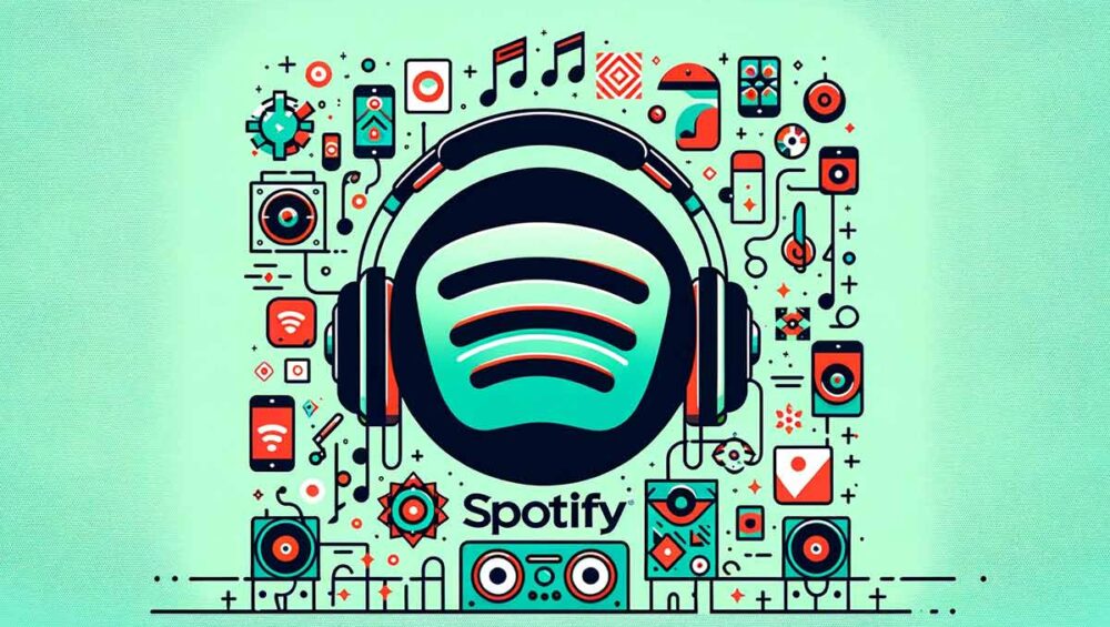 la aplicación Instafest abierta y una lista de reproducción personalizada.