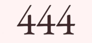 Número 444 en diseño minimalista, simbolizando guía espiritual y protección angelical.
