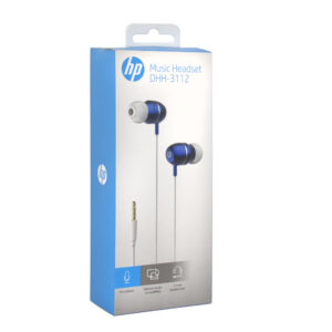 Audífonos HP DHH-3112 azules con micrófono y diseño ergonómico