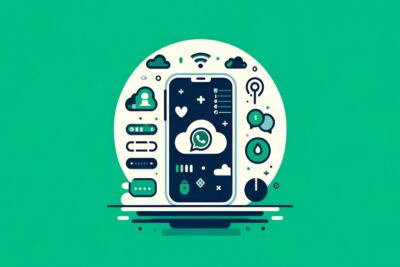 Smartphone y nube simbolizando las copias de seguridad en WhatsApp.