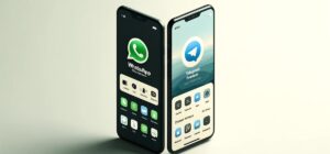 Comparativa Visual: WhatsApp Plus y Telegram Premium.