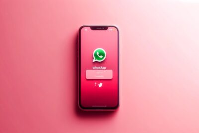 Interfaz de WhatsApp Plus en tono rosado